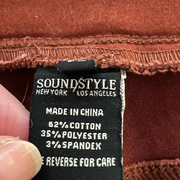 Sound Style Lucy Pull On legging pant petite small platinum stretch orange rust - Picture 10 of 16